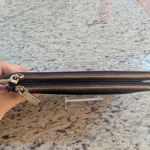 Kate Spade Purple Candy Print Double Zip Wristlet w/Detachable Strap EUC - Picture 5 of 9